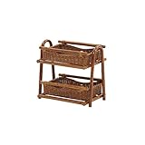 ラタンミニラック HR（ブラウン） 幅30×奥行き20×高さ27cm（約）