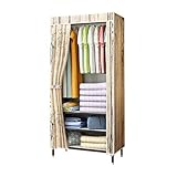 HSBAIS 収納ラックで布製ワードローブ、ハンギングロッドで布のワードローブ、寝室で布のワードローブ,C_75x45x175CM(29x18x68in)