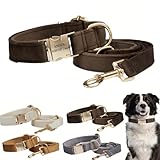 犬の首輪 迷子札付き 犬首輪 お洒落 名前入れ 彫刻 可能 犬用トレーニング首輪 小型犬・中型犬・大型犬用 首輪 サイズ調節可能 ペット用品 リード付き 犬の首輪 フワフワ素材 超軽量 通気クッション かわいい