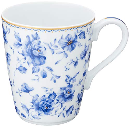 NARUMI(ナルミ) マグカップ(ブルーフラワー) 300cc 電子レンジ温め対応 日本製 41373-6152