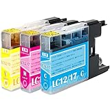 【InkCity】ブラザー用 LC12(17)互換インクカートリッジ 4色【C/M/Y各1本 合計3本】大容量タイプ【純正と併用可能／高精彩・高発色／ICチップ残量表示／安心サポート／個別包装】MFC-J6910CDW、MFC-J6510DW、MFC-J955DN、MFC-J860DN、MFC-J810DN、MFC-J710D、MFC-J705D、DCP-J925N、DCP-J740Nなど利用可能