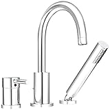 Belanger del43ccp Roman Bathtub Faucet with 1－ハンドルデッキマウント、ポリッシュクローム
