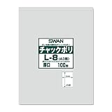 シモジマ スワン 透明袋 チャック付き ポリ G-4 横型 100枚入 006656046 20×14cm