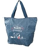 スヌーピー お買い物トートタイプバッグ (デニムブック)