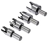 4 pc woodプラグカッター切削工具セットテーパーテーパードリルビットダボメーカーツールシャンクドリルビット四歯ほぞプラグ穴カッター
