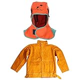 B Baosity 顔カバー　 溶接用　ジャケット　溶接　溶接保護靴　 溶接ブーツ　フィートカバー　２点セット