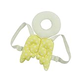 FUNYSG ベビー ヘルメット 安全パット セーフティー クッション 室内 乳幼児用 可愛い 天使 羽 保護枕 (イエロードット)