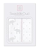 SwaddleDesigns （スワドルデザインズ） :: スワドルデュオ 究極のおくるみ ブランケット 毛布 2枚セット SD-461 :: SwaddleDuo Elephant & Chicki