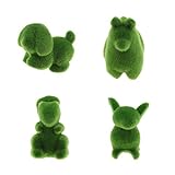 B Blesiya 動物の置物　人工芝　芝生 ガーデン装飾　4個セット