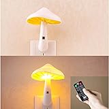 MMRM Romanticリモートコントロール付きマッシュルームランプ省エネLEDナイトライト – ホワイト