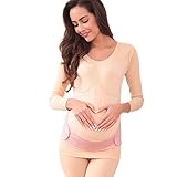 BlueseasonJP 妊婦帯 ワンタッチベルト 調節パイル マシュマロタッチ マタニティ 腹帯 冷房対策/冷え/腰痛/戌の日 敏感肌 ピンク