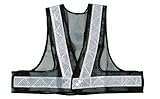 SAFETY VEST 安全ベスト　ショート丈　50mm幅反射テープ　紺×シルバー　サイズフリー