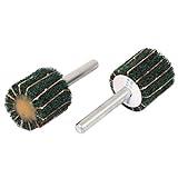 uxcell フラップホイール　 フラップ研磨ホイール 6mm直径シャンク 25x25mm ナイロン 研磨材 2個入り