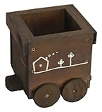 ミニプランタートロッコ 3号 18cm × 14cm × 14cm ダークブラウン