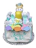 Babygiftidea Decorative Centerpiece Newborn Baby Shower Gift 1 Tier Neutral Diaper Cake by Baby Gift