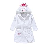 Juleyaing ベビーバスローブ フード付き ローブパジャマ かわいい 動物 子供用 お風呂上がり 通気性抜群