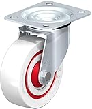 Blickle LE-POW 100K-FK Swivel Caster, 3.94 Wheel Diameter, 330 lb. Load Capacity by Blickle