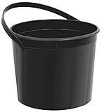 Amscan Plain Birthday Party Favor Bucket, 6", Black [並行輸入品]
