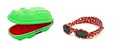 Baby Gift pack Sunglasses case Green Crocodile and Babybanz Red Dot Sunglasses 0-2 years by Baby Ban