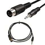 Ulyris 5針DIN-Maleケーブル、5針Din MIDIプラグ、3.5mm（1 / 8in）TRSステレオオスジャックステレオオーディオケーブル、電子楽器信号出力用 3m