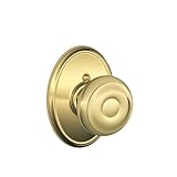 Schlage F170 GEO 605 WKF Wakefield Collection Georgian Decorative Trim Knob, Bright Brass Schlage Lo