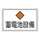 緑十字 危険地域室標識 FS20 蓄電池設備 (ヨコ) 061200