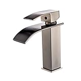 Rozin キッチン 洗面所用 台所用蛇口 冷熱スイッチ付き真鍮（糸引き）混合栓