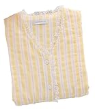 Godlovefullレディース パジャマ 上下セット 前開き 長袖 春夏秋 綿 ルームウェア 2重ガーゼ 部屋着 寝間着 便利服 柔らかい 入院 産後 授乳口付き マタニティ パジャマ (XL, イ