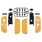 eXtremeRateスイッチ ジョイコンに対応用交換シェル、ジョイコン switchとswitch 有機elに対応用ハンドヘルドコントローラーハウジングケース、フルセットボタン付き、ジョイコンに対応用DIY交換ケース（ジョイコン switch本体ではありません）【イエロー】