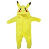 足つき カーバーオール ポケモン ピカチュウ ポケットモンスター 変身なりきり ロンパース fo-bpk02 50-60cm ピカチュウ