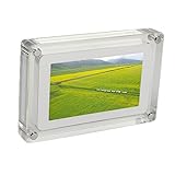 5インチアクリルビデオフォトフレーム、HD LCDディスプレイ付き4GBデジタルフォトフレーム、1000mAhモーションビデオフレーム、ホームオフィスデスク装飾用 (米国プラグ)