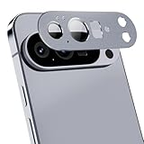 Podick カメラフィルム Google Pixel 10 Pro用 カメラ保護 9H強化ガラス アルミ合金 グーグル ピクセル10Pro カメラカバー 高透過率 黒縁取り 露出オーバー防止 キズ防止 全面保護 耐衝撃 指紋防止 飛散防止 気泡ゼロ 極薄 レンズプロテクター (グレー)