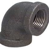 Anvil 8700123857, Malleable Iron Pipe Fitting, 90 Degree Elbow, 1-1/4" NPT Female, Black Finish [並行輸