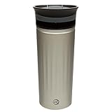 Zak! Designs Insulated Fluted Travel Tumbler in Lunar Gold, BPA-free, Lightweight and Durable Stainl