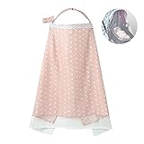 SAM&co (サムアンドコー) 授乳ケープ ベビーカーの虫除けになる 多機能 高級コットン使用 ワイヤー入りあひる (ピンク)