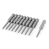 T8タイプ1/4インチ六角シャンク50ミリメートルの長さトルクスドライバービットの10pcs