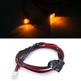 TRZX タミヤ1/14 RCトレーラートラックのアップグレードパーツ用RC LEDライトヘッドライトキット (イエロー)