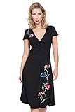 Voodoo Vixen - Women's Primrose Black Wrap Dress XL