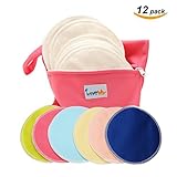 Love My Antibacterial Soft Bamboo Water Absorbent Nursing Pads for Breastfeeding Mothers, 6-Pairs by