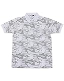 [CASUALINASE] ゴルフ メンズ ポロシャツ ゴルフウェア 半袖 カモフラ 迷彩柄 ドライ速乾 ストレッチ 鹿の子 トップス 大きいサイズ 春夏