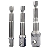 Newter ソケットアダプターセット 3本組 差込角 6.35(1/4)72mm・9.5(3/8)65mm・12.7(1/2)65mm