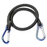 Beho-ヘビーデューティーバンジーコード荷物ストラップロープフックストレッチタイ車のキャンプキャビンCarabiner