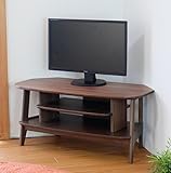 ISSEIKI コーナー用 TVボード 【コンパクトなコーナー置き対応のテレビボード】 MBR色 幅90 木製家具 【RA-88-1】