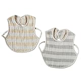 スラブガーゼ　スタイ2枚セット(グレー・イエロー)