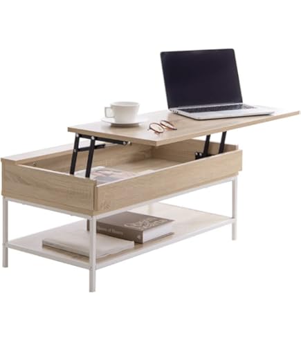 Amazon.co.jp: Bestier ローテーブル 昇降式 センターテーブル 幅78