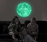 livegallery reovableクリエイティブ30 cm 11.9 " Glow In The Dark Moon壁デカール装飾キッズ部屋ベッドルーム壁アートステッカー壁画光ライトグリーンMo