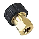 Flameer アダプター　ツイスト　洗浄機用　高圧　クイックコネクター　22mm　２種選択　真ちゅう製　高品質 - オスｘ1/4インチ メス