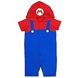 アスナロ（つなぎ・セットアップ） スーパーマリオ ベビー ハロウィン 衣装 変身 パーティ カバーオール マリオ80 マリオ