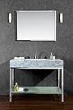 アリエルscbri48pss Brightwater 48 " single-sink浴室洗面化粧台セットwith Marble Top Bottom Shelfとミラーin Polishedステンレ