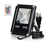 T-SUN RGB投光器 イルミネーションライト LED投光器 16色 10W リモコン付き PSE認証済 IP65 屋外 看板灯 作業灯 舞台照明 家庭用 集魚灯 （10W）